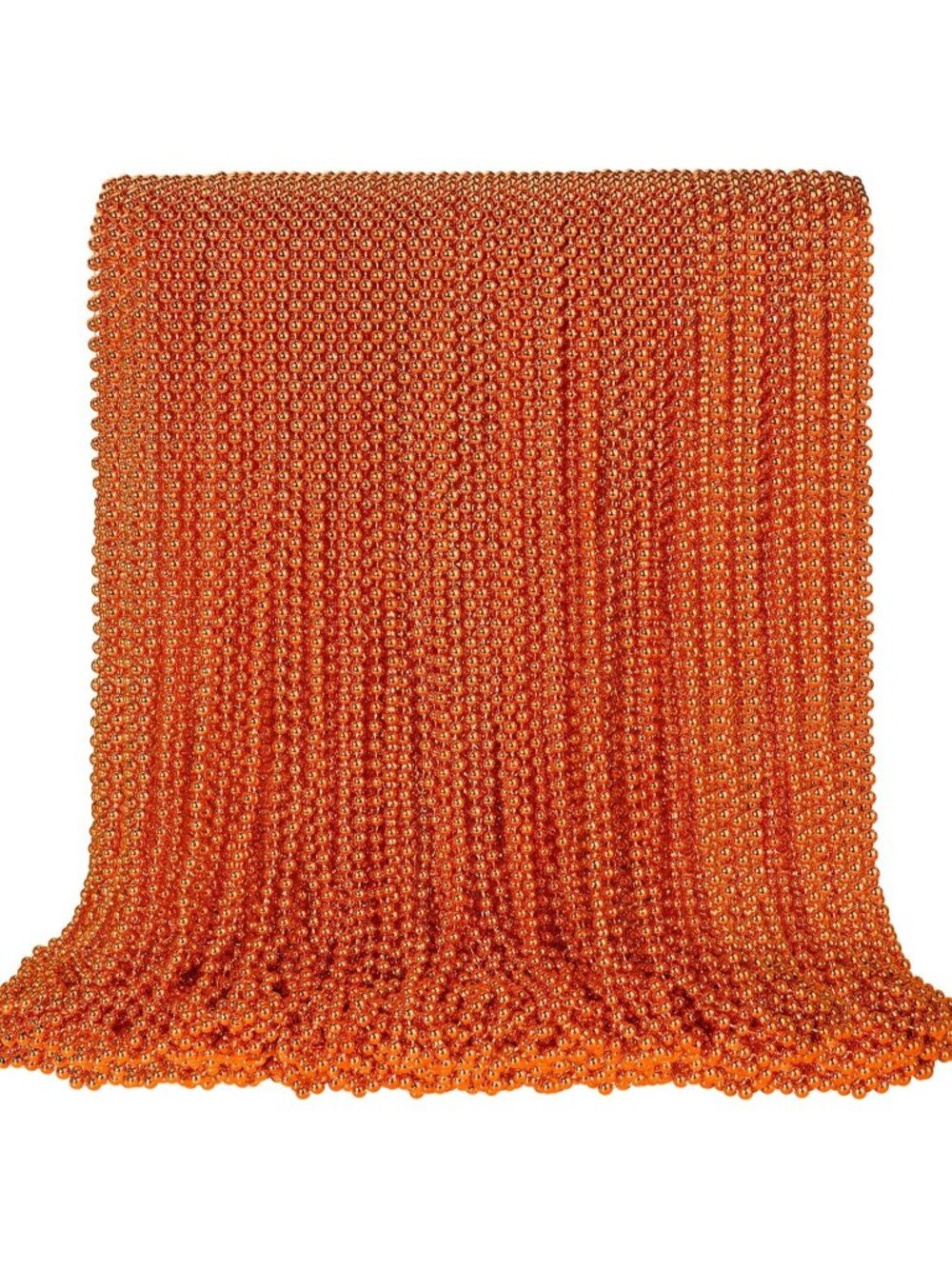 100PCS Orange Mardi Gras Bead Necklaces 33" Halloween Party Favor Beads-Orange